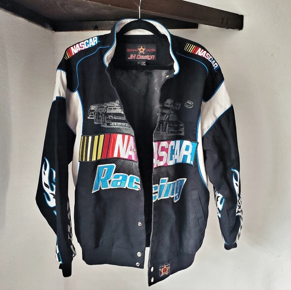 RARE VINTAGE Nascar JH Design Embroidered Twill Racing Jacket - Picture 15 of 16